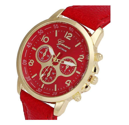 Unisex Casual Geneva Faux Leather Quartz Analog Wrist Watch Watches Magic