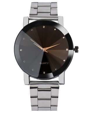 Unique Casual Sport Stainless Steel Dial Metal Band Wrist Watch