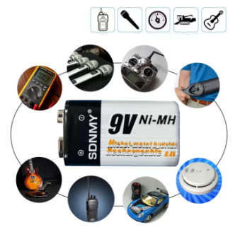 Rechargeable battery 6F22 9V