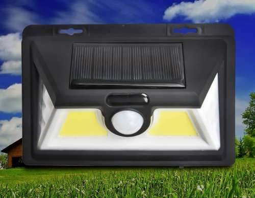 Solar Powered PIR Motion Sensor Security Wall Garden Light Lamp Outdoor 52 LED