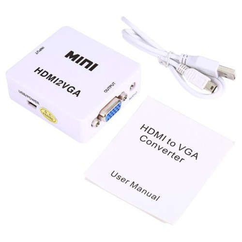 Converter VGA to HDMI 1080p Audio Adapter for PC Laptop TV BoxComputer Display Projector