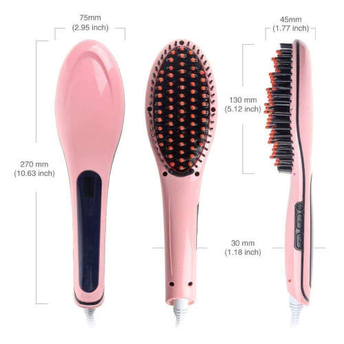 Hair Straightener Straightening Comb Brush With Temperature Nano 3 In 1 Straightening LCD Screen Wit