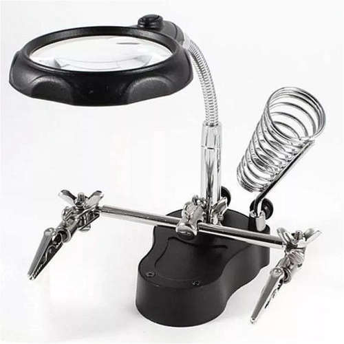 Soldering Station Magnifying Glass With LED Light