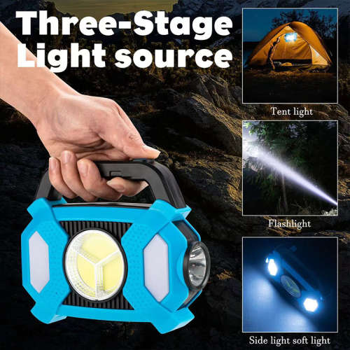 Solar COB camping lamp camping lamp USB emergency power bank