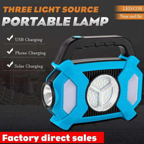 Solar COB camping lamp camping lamp USB emergency power bank
