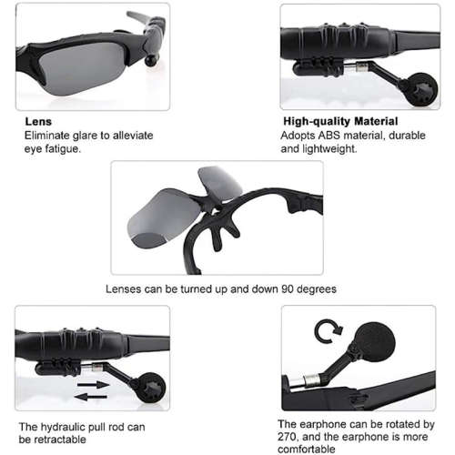 Smart Sunglasses BT Headphones Polarized Glasses Bluetooth Headset with Voice Control Microphone