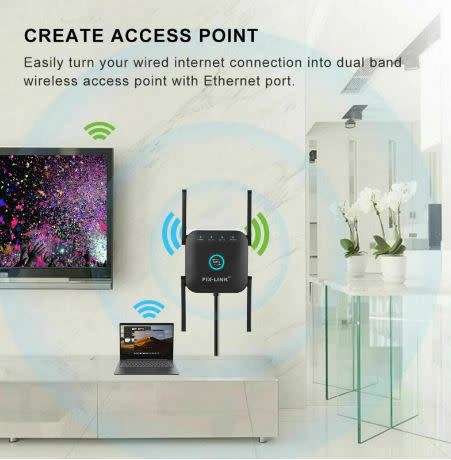 Pix-Link Wifi Range Extender 2.4ghz and 5ghz