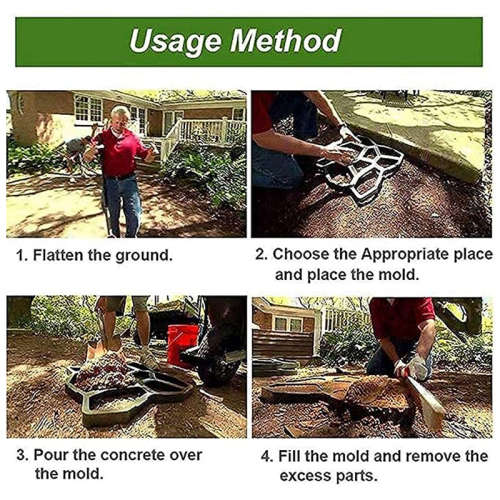 DIY Plastic Molded Paving Mold Maker Mold Brick Stone Road Lawn Concrete Paving Garden Yard Road Wal