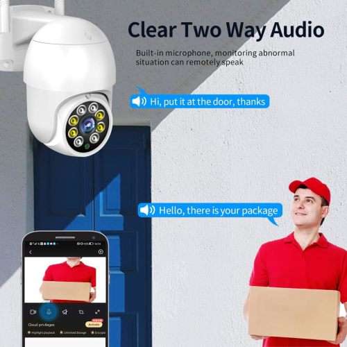 Security Surveillance Two-Way Audio Waterproof 811 HD 1080P Outdoor 5G WiFi IP Camera