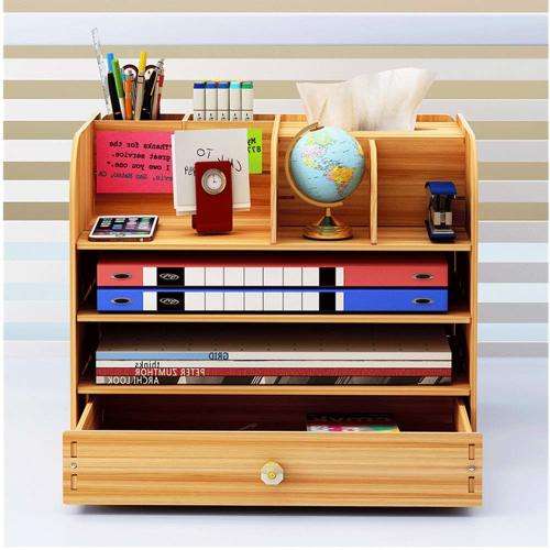 Desk Rack Desktop Storage Rack File Sorting Rack With Drawer
