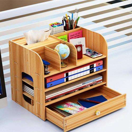 Desk Rack Desktop Storage Rack File Sorting Rack With Drawer