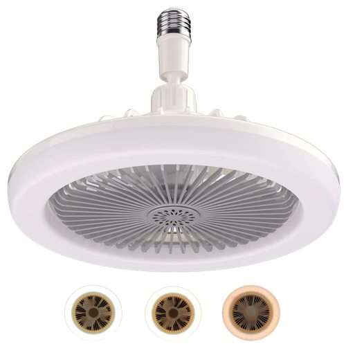 30W 360° Swivel Led Ceiling Light With Built-In Fan With 3 Speed Settings Remote Control Included