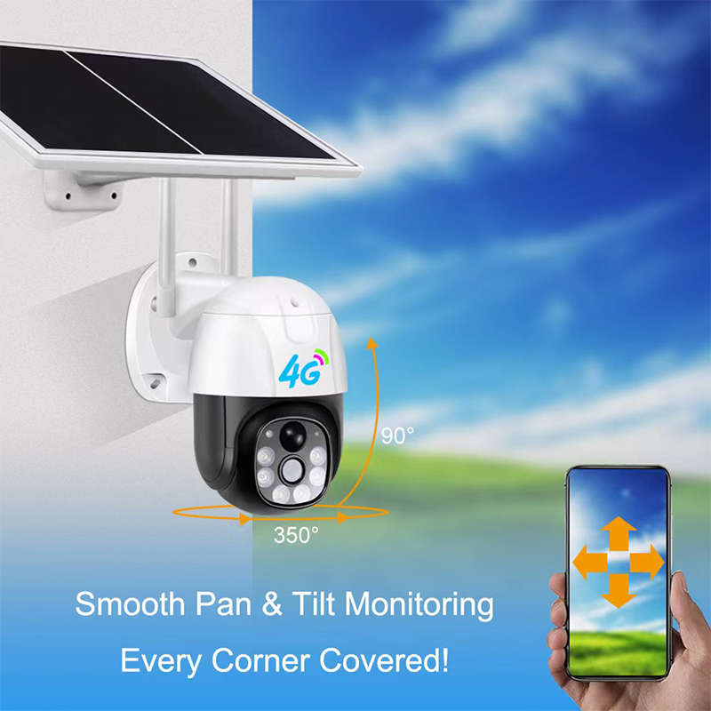 Solar Camera Wireless 4G Sim Outdoor Camera With Solar Panel And Extension Cord Supports Infrared De