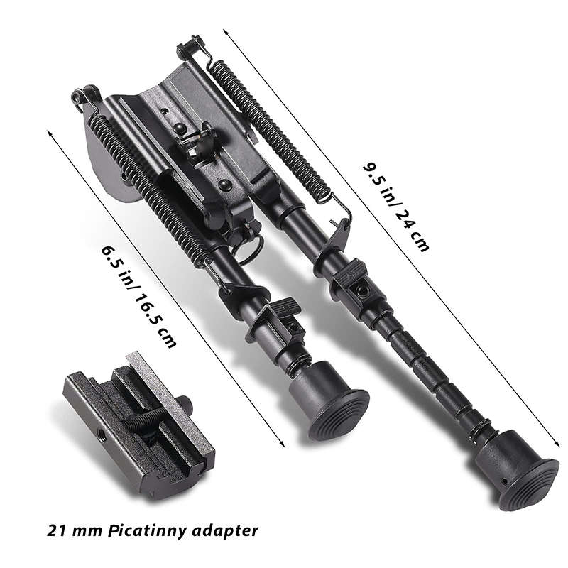 Adjustable Rifle Bipod Spring Return Stand 1X