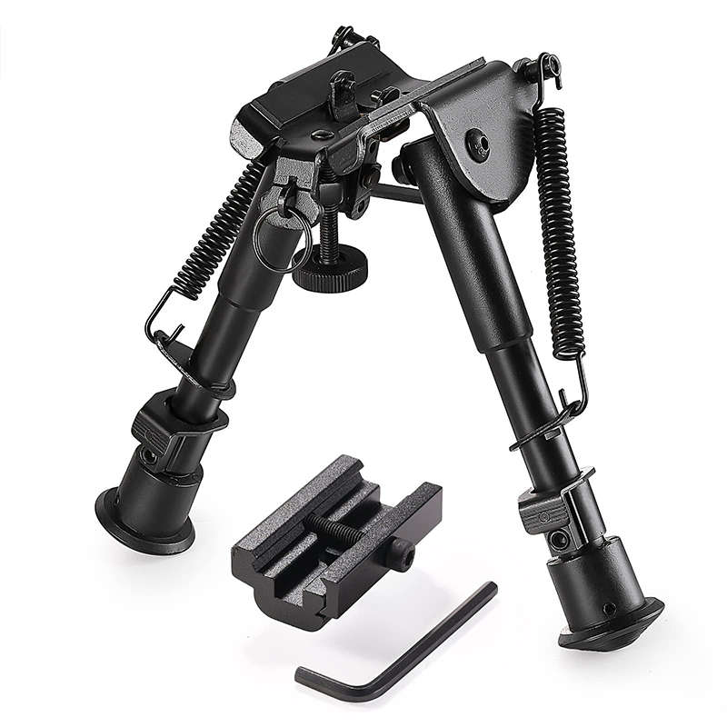 Adjustable Rifle Bipod Spring Return Stand 1X