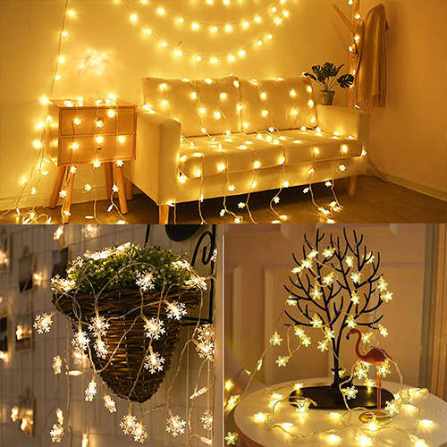 5M Light String Snowflake Shape Light String