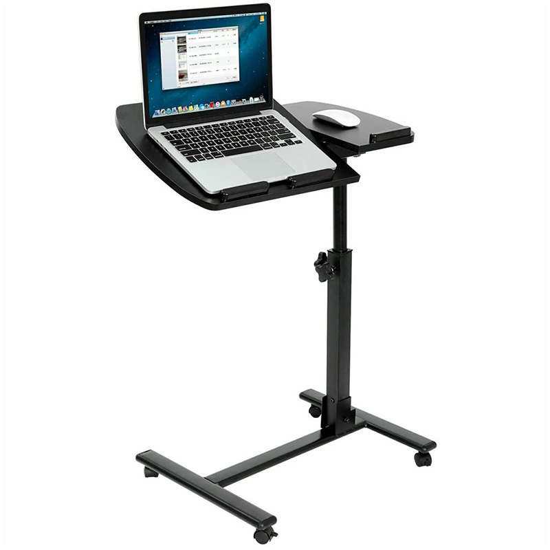 Adjustable Computer Desk Height Adjustable Bedside Table With Wheels Standing Desk For Hospital And