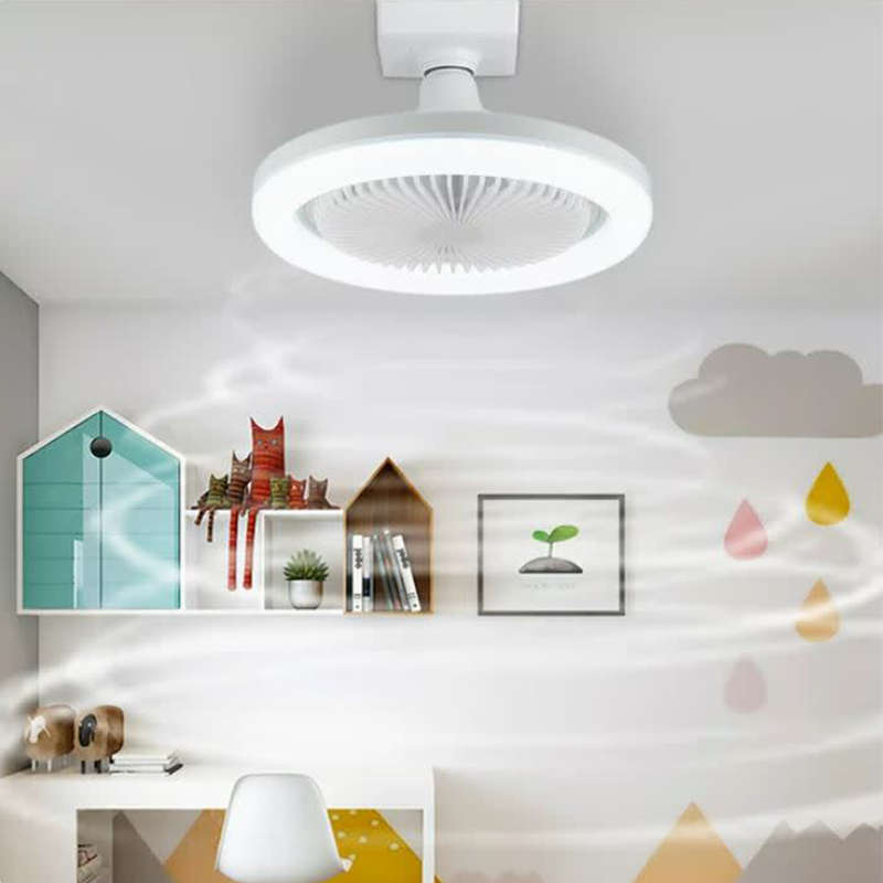 30W 360° Swivel Led Ceiling Light With Built-In Fan With 3 Speed Settings Remote Control Included