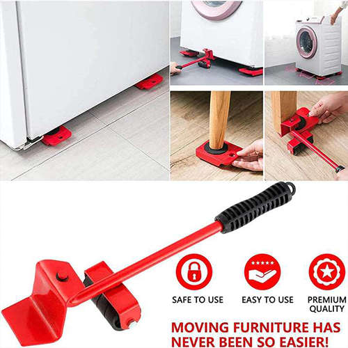 5 PCS Heavy Furniture Shifter Lifter Moving Wheel Slider Mover Moves Furniture Tool