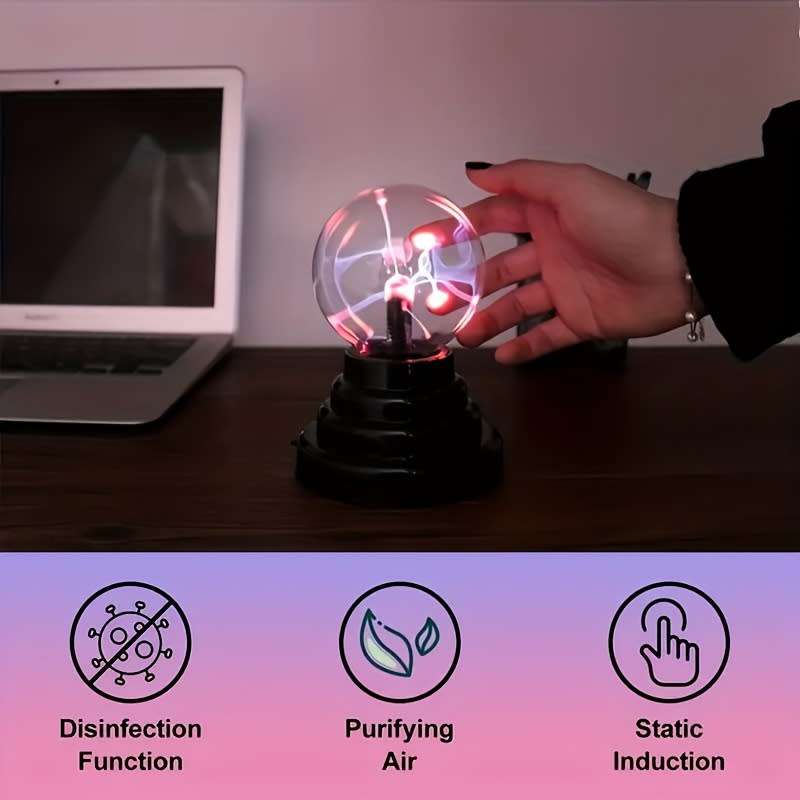 Plasma Ball Lamp Electronic Touch And Sound Sensitive Lightning Glass Dry Lava Lamp