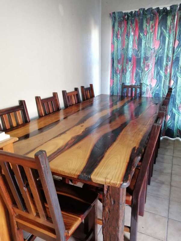 SLEEPER WOOD DINING TABLE, CHAIRS & BUFFET