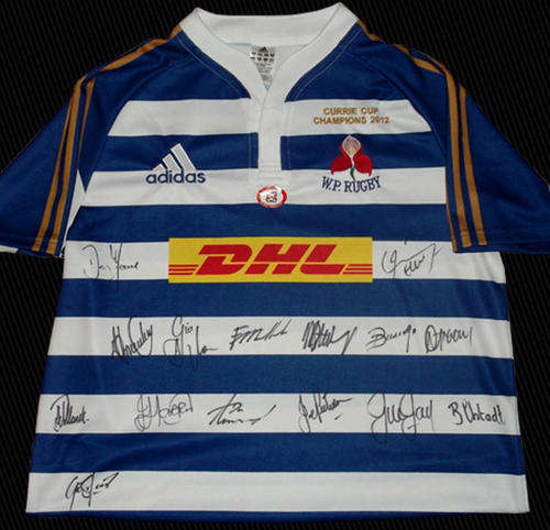 SIGNED 2012 WESTERN PROVINCE CURRIE CUP WINNERS JERSEY - LIMITED EDITION