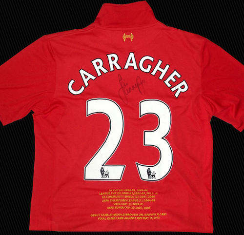 JAMIE CARRAGHER SIGNED LIVERPOOL SHIRT