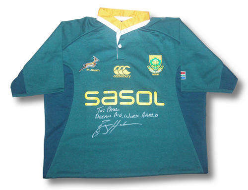 SPRINGBOK JERSEY SIGNED BY BRYAN HABANA