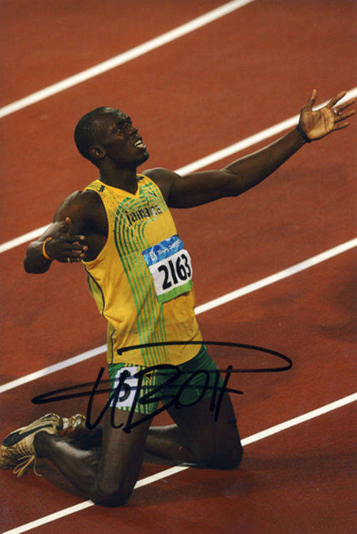 USAIN BOLT SIGNED PHOTO -