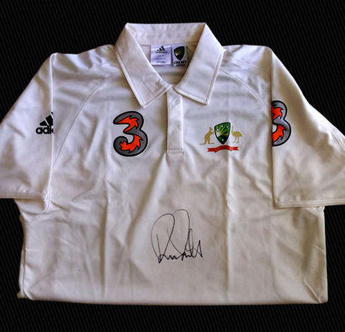 RICKY PONTING SIGNED AUSTRALIAN TEST SHIRT