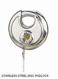 NEW {Stainless Steel Disc Padlock} {CRAZY START}