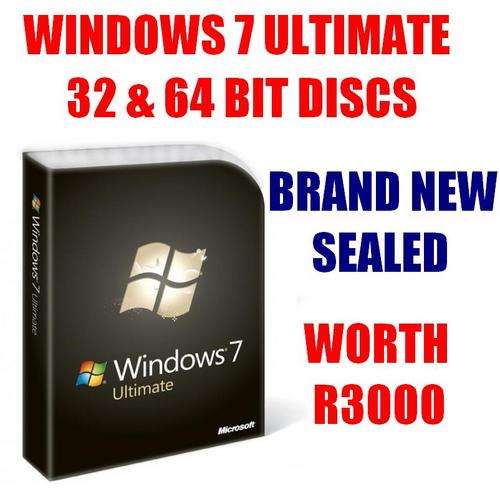 BRAND NEW SEALED {WINDOWS 7 ULTIMATE} {32 & 64 BIT DISCS INCLUDED}