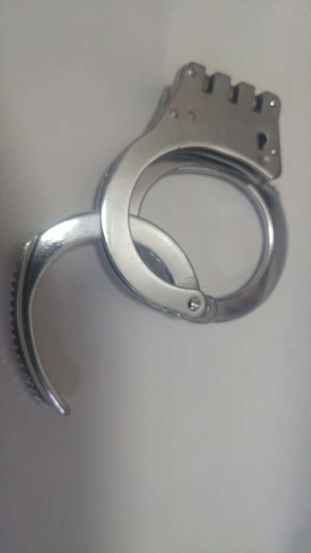 Metal police handcuffs