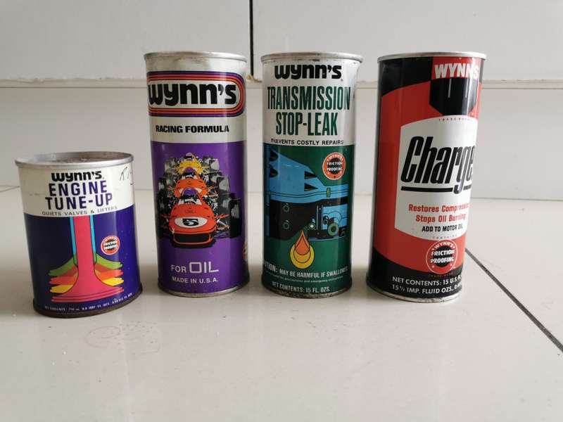 Lot of 4 vintage Wynns engine additives 1970`s