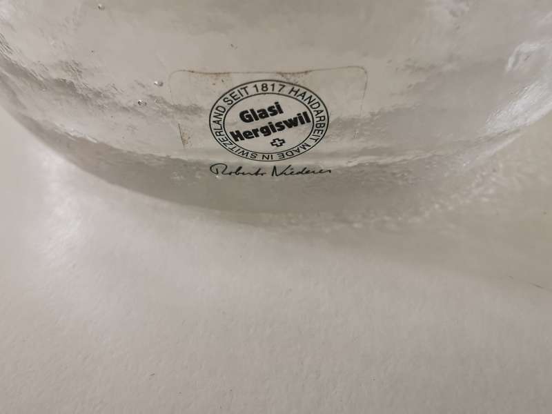 Glasi Hergiswil Roberto Niederer studio glass dish.