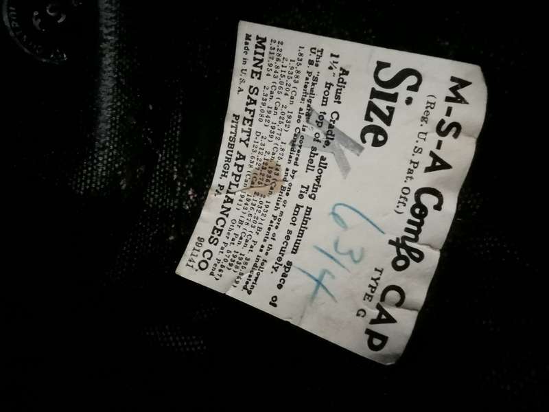 MSA Comfo cap vintage miners hard hat 1970's