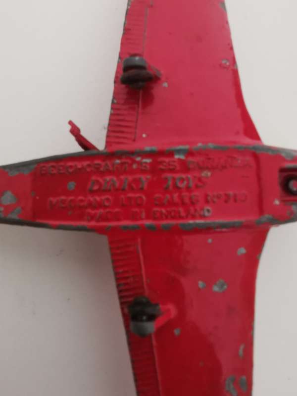 Vintage Dinky Toys Beechcraft S35 Bonanza airplane 1966-76