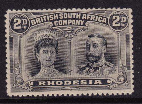 RHODESIA DOUBLE HEADS 2D SUPERB UNMOUNTED MINT - CAT R1200 MINIMUM