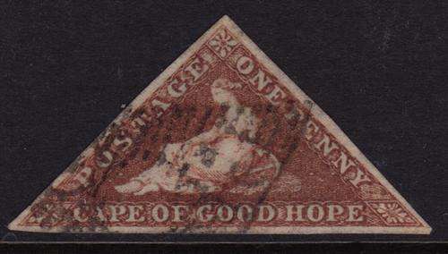 COGH ONE PENNY TRIANGULAR - BROWN-RED FINE USED - SACC 3A