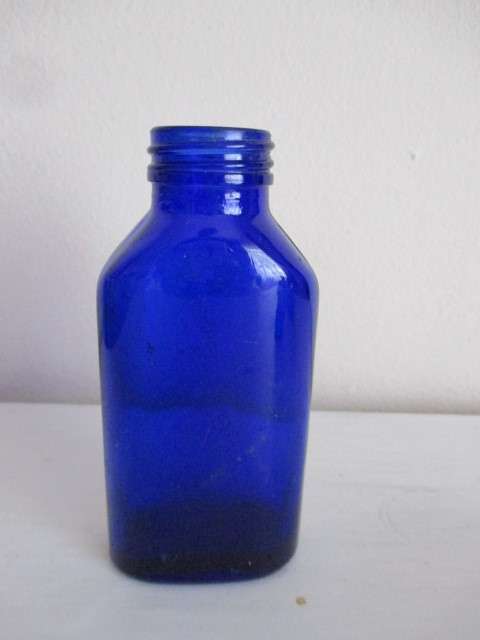 Small Blue Glass Bottle