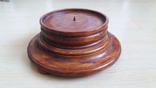 Round Wooden Candle Stands