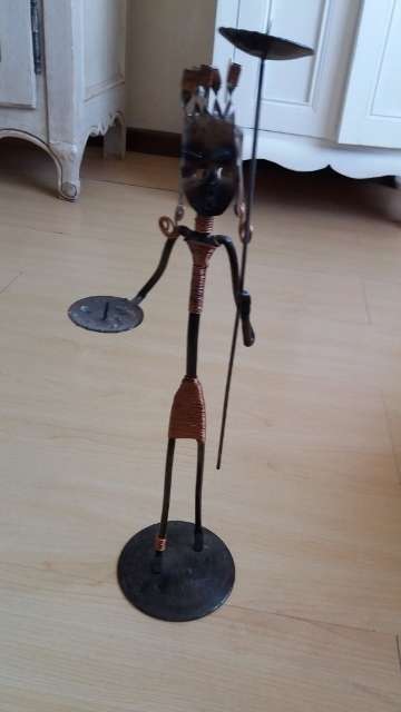 Metal Figurine Candle Holder