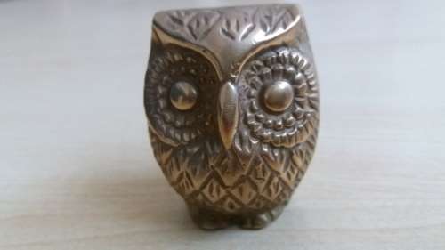 Small Brass Owl Figurine
