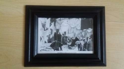 Framed Black & White - Washing Day (16cm x 21cm)