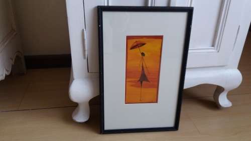 Framed Print: Thierry Ona: Girl with Umbrella