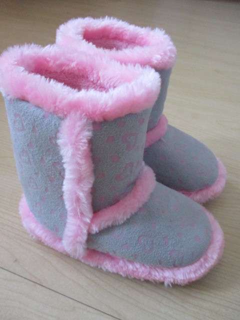 Pink Baby Girl Slippers (Size 4-5)
