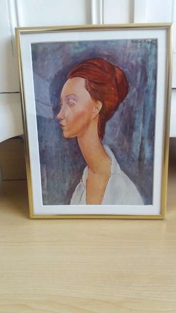Framed Modigliani Print - Profile of a Woman by Amedeo Modigliani