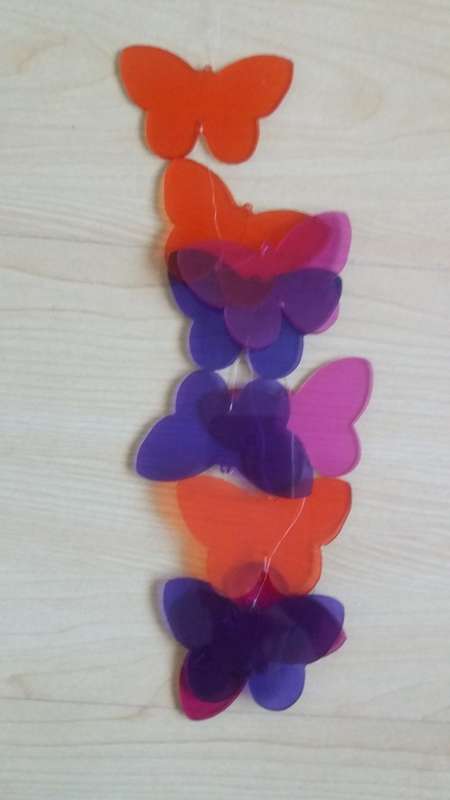Colourful Perspex Butterflies Display