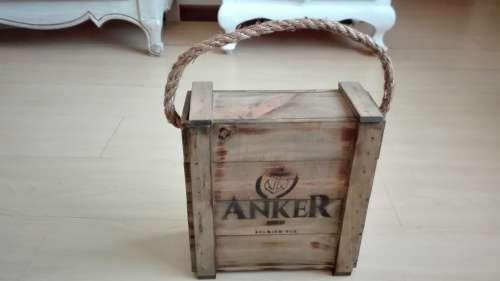 Anker Belgian Ale Wooden Crate/Box (height 29cm. width 25cm. depth 11cm)
