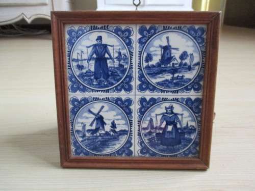 Framed Delft Blue & WhiteTiles